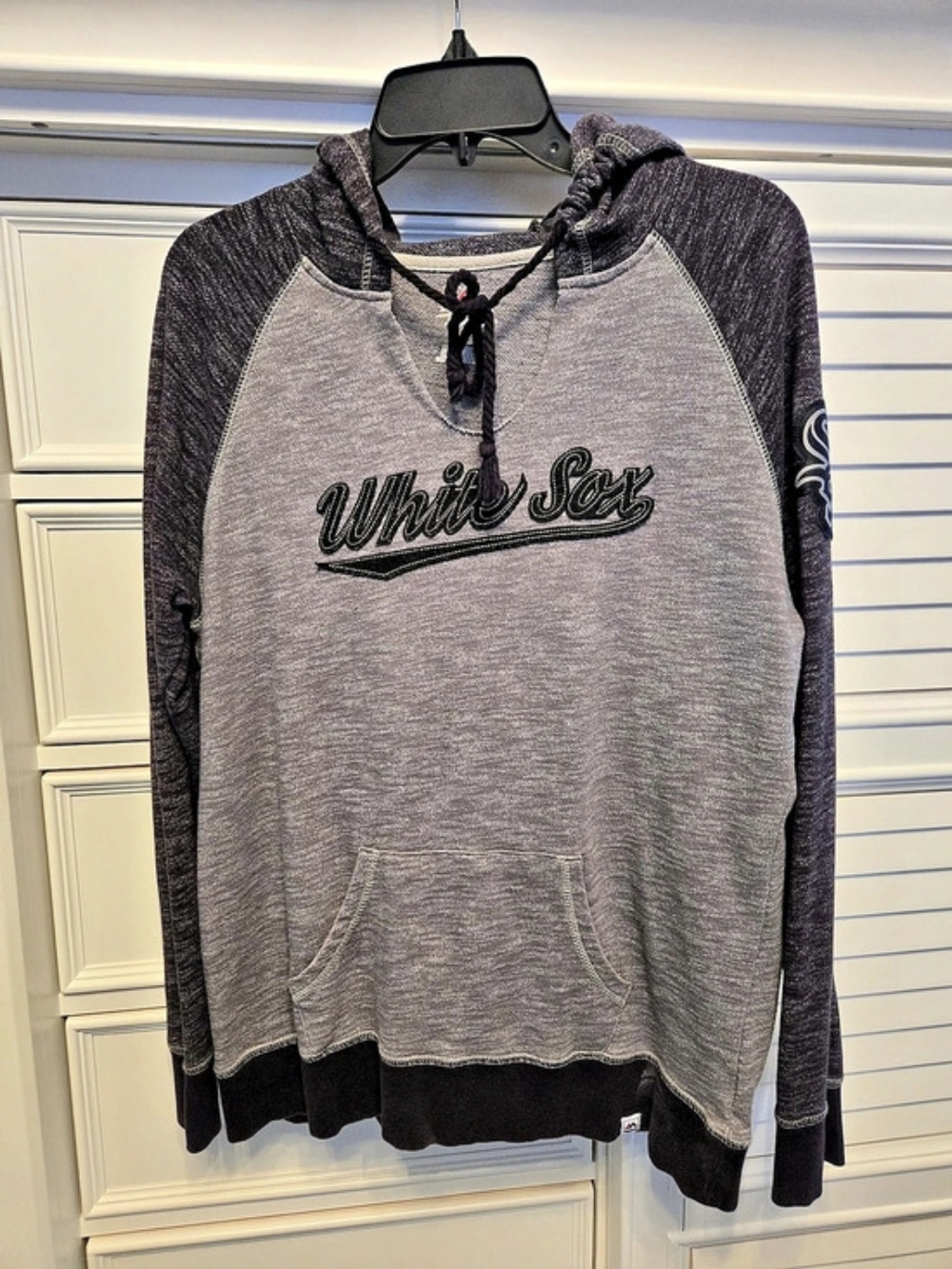 Majestic Chicago White Sox Pullover Hoodie Gray & Black Size Large Like New
